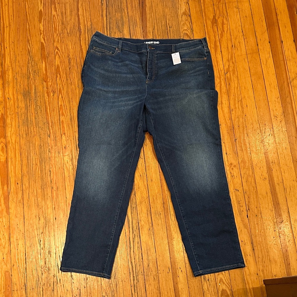 Women's Plus Size Recover High Rise Straight Leg Blue Jeans